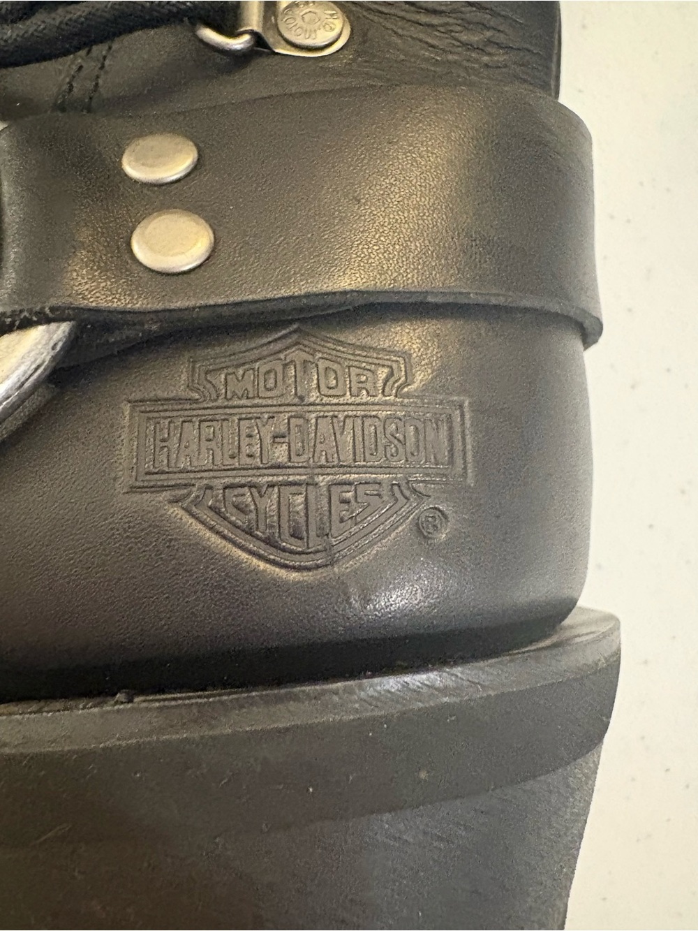 Harley-Davidson Women's Romy Tall Black Leather Lace-Up Boots - Size 7.5 - Picture 5 of 8